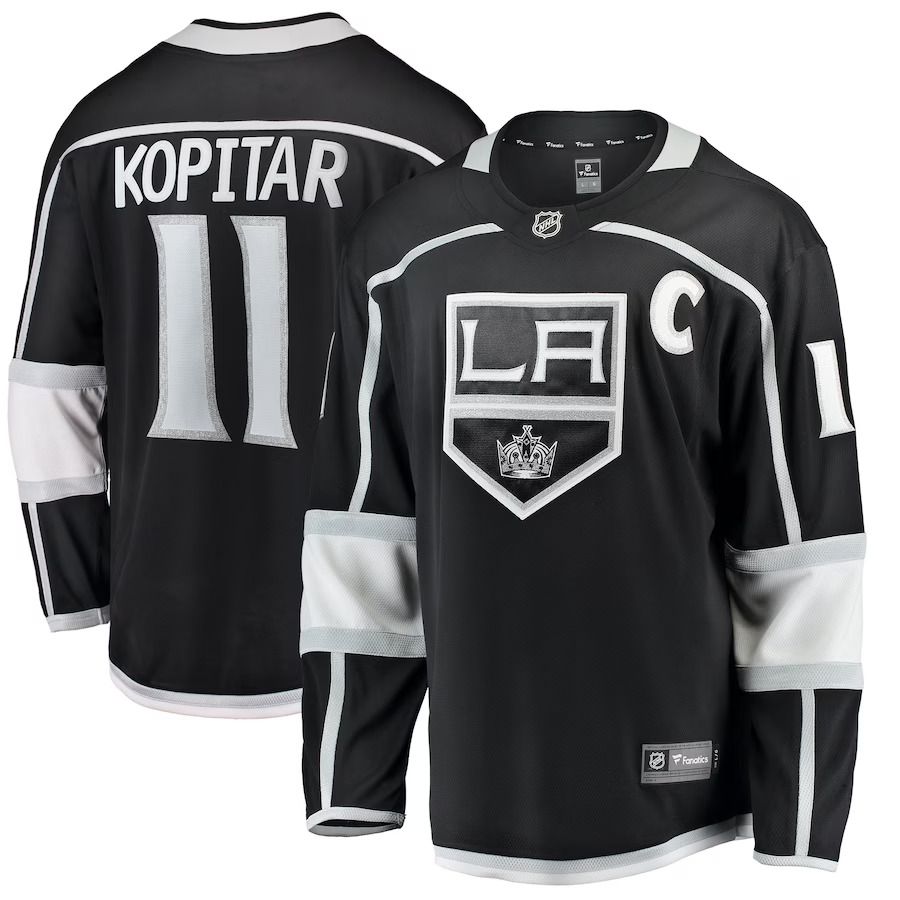 Men Los Angeles Kings #11 Anze Kopitar Fanatics Branded Black Breakaway Player NHL Jersey->los angeles kings->NHL Jersey